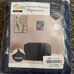 Easy going stretch ottoman slipcover